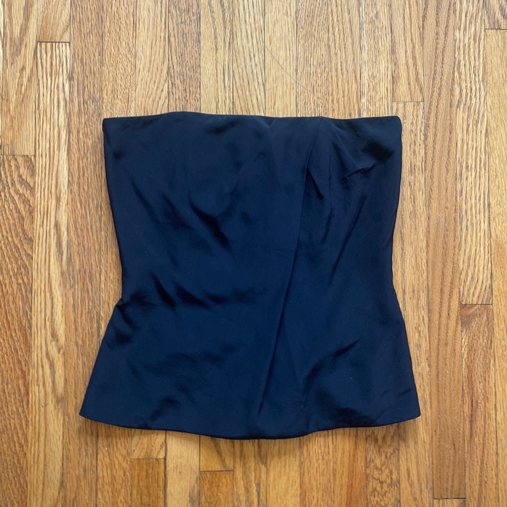 Gucci 2010 Black Silk Crop Bustier